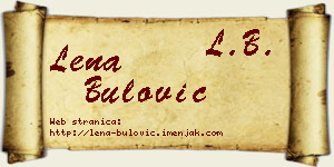 Lena Bulović vizit kartica